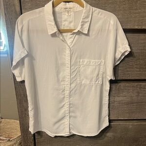 Cloth & Stone Crisp White Button-Up Shirt
